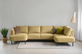 Divano angolare giallo ocra (angolo destro/"U") Hero - Scandic