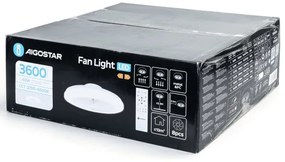 Aigostar - Ventilatore da soffitto dimmerabile a LED LED/40W/230V 2700-6500K + +TC bianco