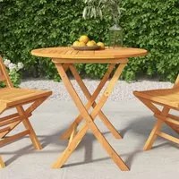 Tavolo da Giardino Pieghevole 85x76cm in Legno Massello di Teak 44689