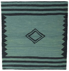 Kilim Tappeto 100 x 100 Verde (Iran) Tessuto A Mano