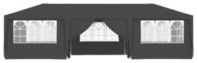 Gazebo Professionale con Pareti 4x9 m Antracite 90 g/m²