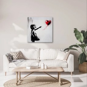 Quadro su tela – Cuore nel vento street art