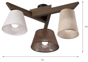 Brilagi - Lampadario LED ANTHONY 3xE14/40W/230V rovere noce