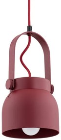 Argon 8292 - Lampadario a sospensione con filo LOGAN 1xE27/15W/230V diametro 14 cm rosso