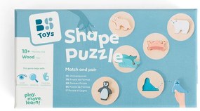 Puzzle a incastro in legno con sagome