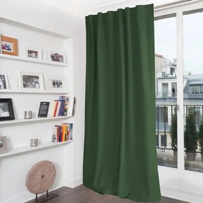 Tenda Rrevolution verde scuro, fettuccia e passanti nascosti 135x280 cm