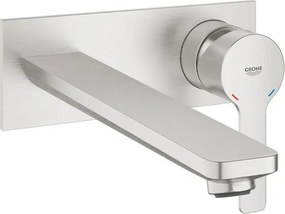 Rubinetto per lavabo ad incasso getto laminare cristallino Lineare cromo spazzolato lucido GROHE