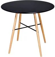 Tavolo da Pranzo in MDF Rotondo Nero cod mxl 29856