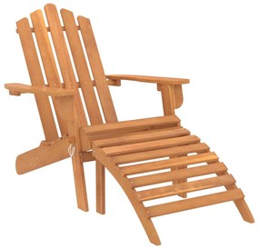 Set salotto da giardino adirondack 3pz legno massello di acacia