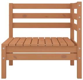 Set divani da giardino 4 pz in legno massello di pino miele