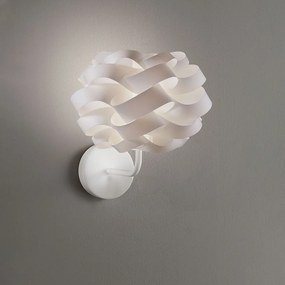 Applique Moderna 1 Luce Cloud In Polilux Bianco Made In Italy