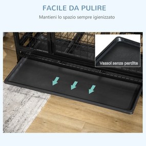 Box per Cani da Interno Esterno con Rotelle 92×62×75 cm...