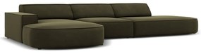Divano angolare in velluto verde (angolo sinistro) Jodie - Micadoni Home