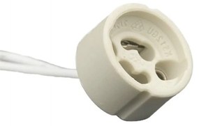 Base GU10 in ceramica con cavo - portalampada