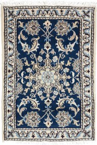 Nain Tappeto persiano 90x60 Blu (Iran) Annodato A Mano