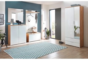 Armadio bianco in rovere con specchio 84x196 cm Telde - Germania