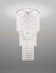 Giogali lampadadario a soffitto ca3 bianco e cromo lucido 7 luci at...