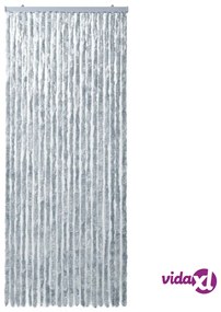 vidaXL Zanzariera Bianco e Grigio 90x220 cm Ciniglia