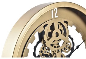 Orologio da Parete DKD Home Decor Cristallo Argentato Dorato Ferro (50 x 8 x 50 cm)