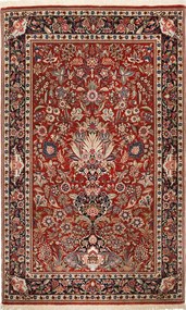 Isfahan Tappeto 100 x 160 Blu (Iran) Annodato A Mano