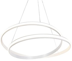 Lampada a sospensione moderna bianca 74 cm con LED dimmerabile - Rowan