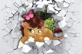Carta da parati – Cucciolo di leone carino