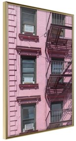 Poster  Pink Facade  Cornice Quadri Cornice d'oro, Larghezza x Altezza Home decor 40x60