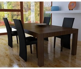Sedie Da Pranzo 4 Pz Nere İn Similpelle /