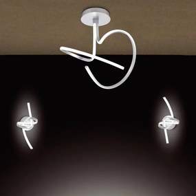 Applique LED moderno Kiley argento IP20, luce bianco naturale 800 lumen, NOVECENTO