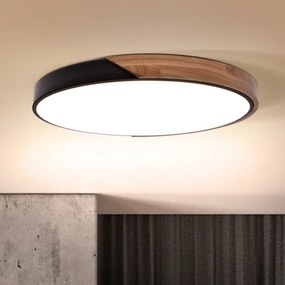 Brilagi - Lampada dimmerabile a LED PILANA LED/60W/230V rovere/nero Ø 58,5 cm + telecomando