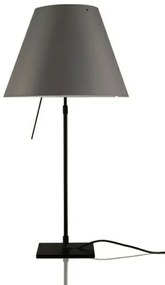 Costanza Lampada da Tavolo con Dimmer Nero/Calcestruzzo Grigio - Luceplan