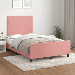Giroletto Senza Materasso Rosa 120x190 Cm Velluto /