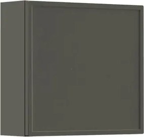 Pensile bagno Pixel Frame laccato opaco grigio carbone, 1 anta apertura da sinistra P 17 x L 40 x H 40 cm