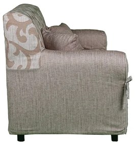 Divano 2 posti in tessuto sfoderabile DAMASCO 150 cm BEIGE