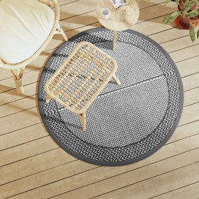 Tappeto Da Esterno Arakıl Grigio Ø120 Cm İn Pp /