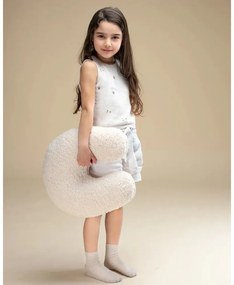 Cuscino per divano da bambini color crema con rivestimento in bouclé U – Wigiwama