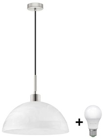 Lampadario LED a cavo 1xE27/60W/230V bianco