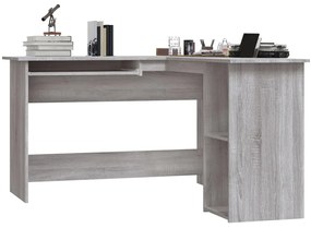 Scrivania angolare grigio sonoma 120x140x75cm legno multistrato