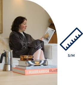 Accappatoio grigio in micropile S/M Elena – Tiseco Home Studio