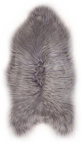 Tappeto Lambskin grigio, L 100 x L 100 cm