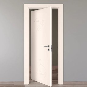 Porta rototraslante Catbird beige L 70 x H 210 cm sinistra