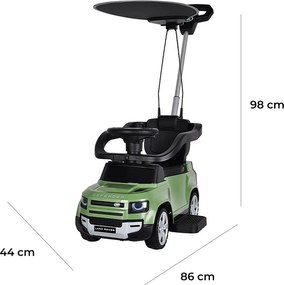 Macchina Cavalcabile 86x44x98 cm per Bambini con Maniglione e Cappottina Removibile con Licenza Land Rover Verde...