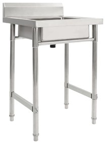 Lavello Da Cucina Vasca Singola İn Acciaio Inossidabile /