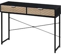 EasyComfort Consolle Moderna per Ingresso e Soggiorno con 2 Cassetti in Metallo 100x30x75cm - Nero