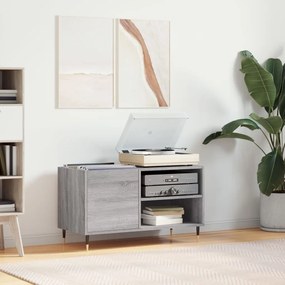 Mobile Porta Dischi Grigio Sonoma 85x38x48 Cm Legno Multistrato /