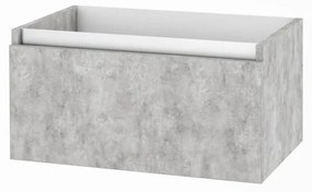 Mobile Bagno 140cm Con Doppio Lavabo, Base Con Cassetto E Specchio Con LED Integrato