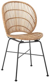 Sedia da pranzo di colore naturale in rattan Fiore – Bloomingville