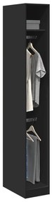 Armadio Nero 30x50x200 Cm İn Legno Multistrato /