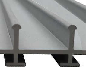 Binario per pergola SLIDING CRYSTAL grigio L 370 x P 10x H 238 cm