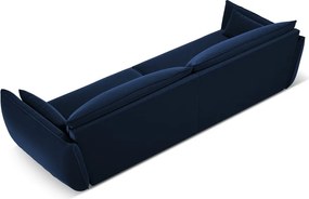 Divano blu scuro con rivestimento in velluto 248 cm Vanda – Mazzini Sofas